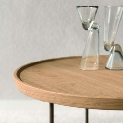 Tavolino con Piano in Cristallo o Legno Moved Ozzio